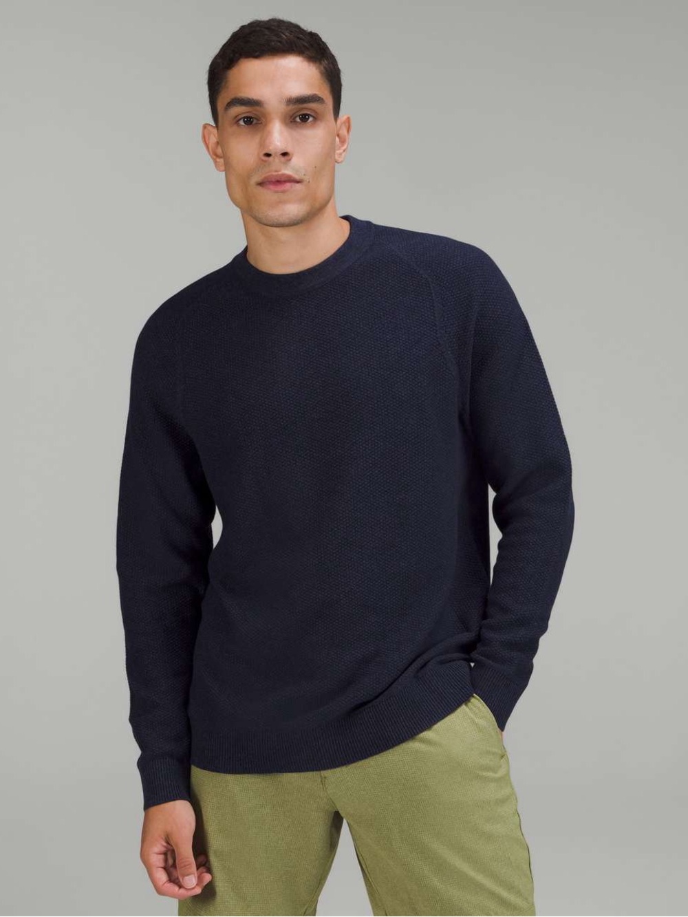 Lululemon Texture Play Crew Sweater Cadet Blue Men’s Size Medium